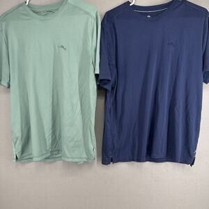 Tommy Bahama T-shirt Bundle Of 2 Green And Blue Men's Zie Medium
